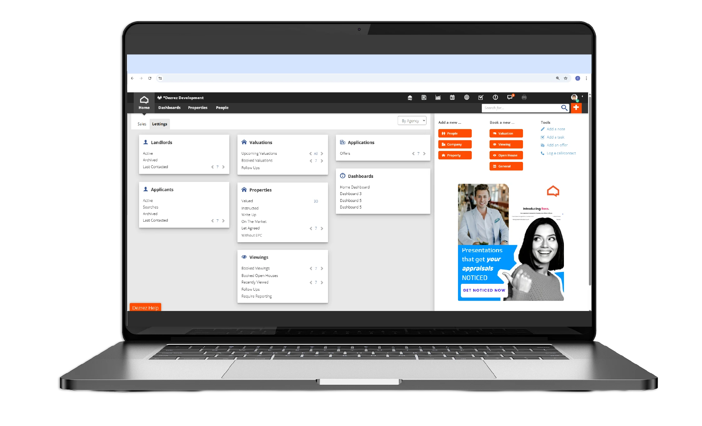 Letting agent software for managing tenants, landlords, and rental properties