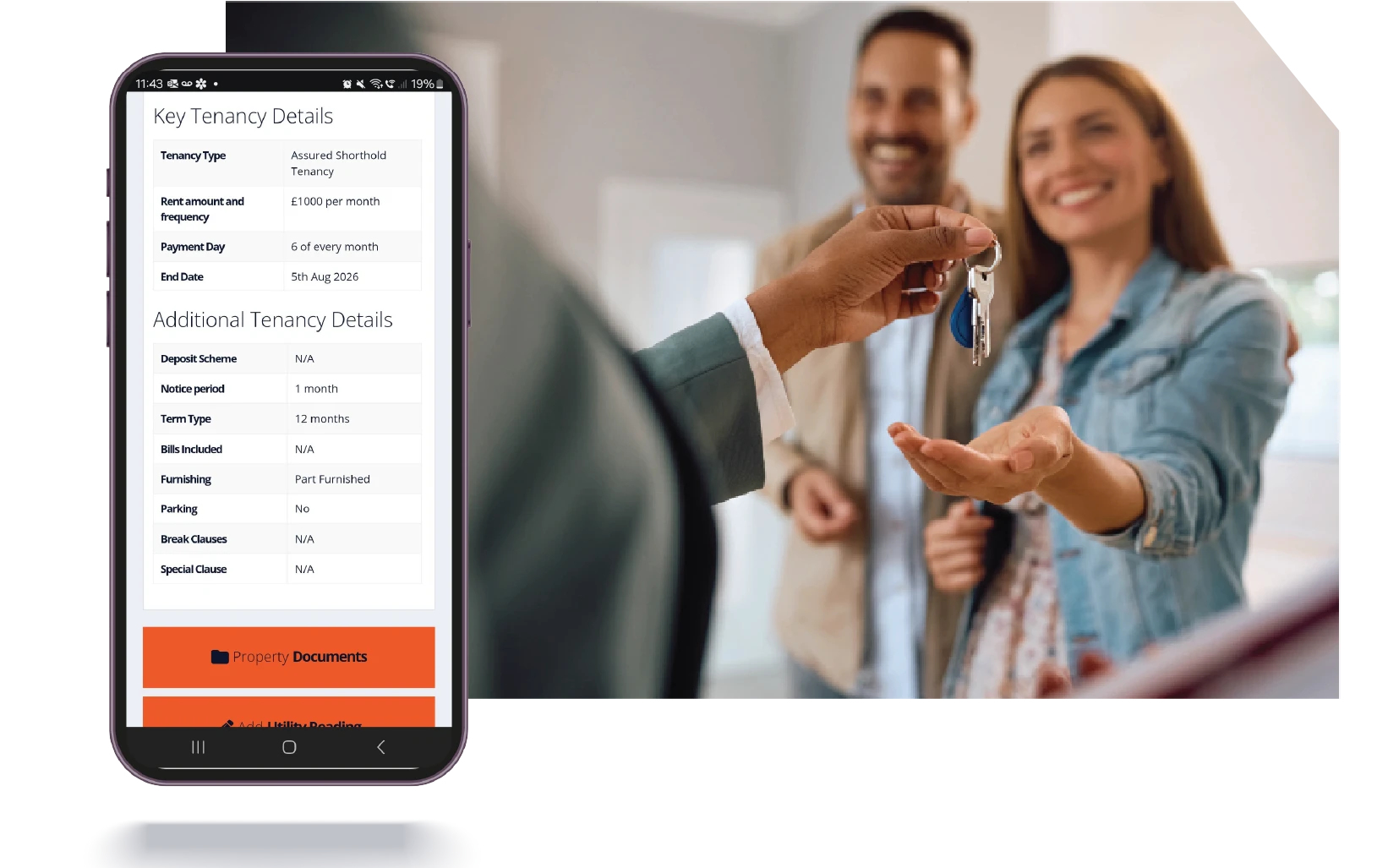 Dezrez Tenant App for tenants to track rental information