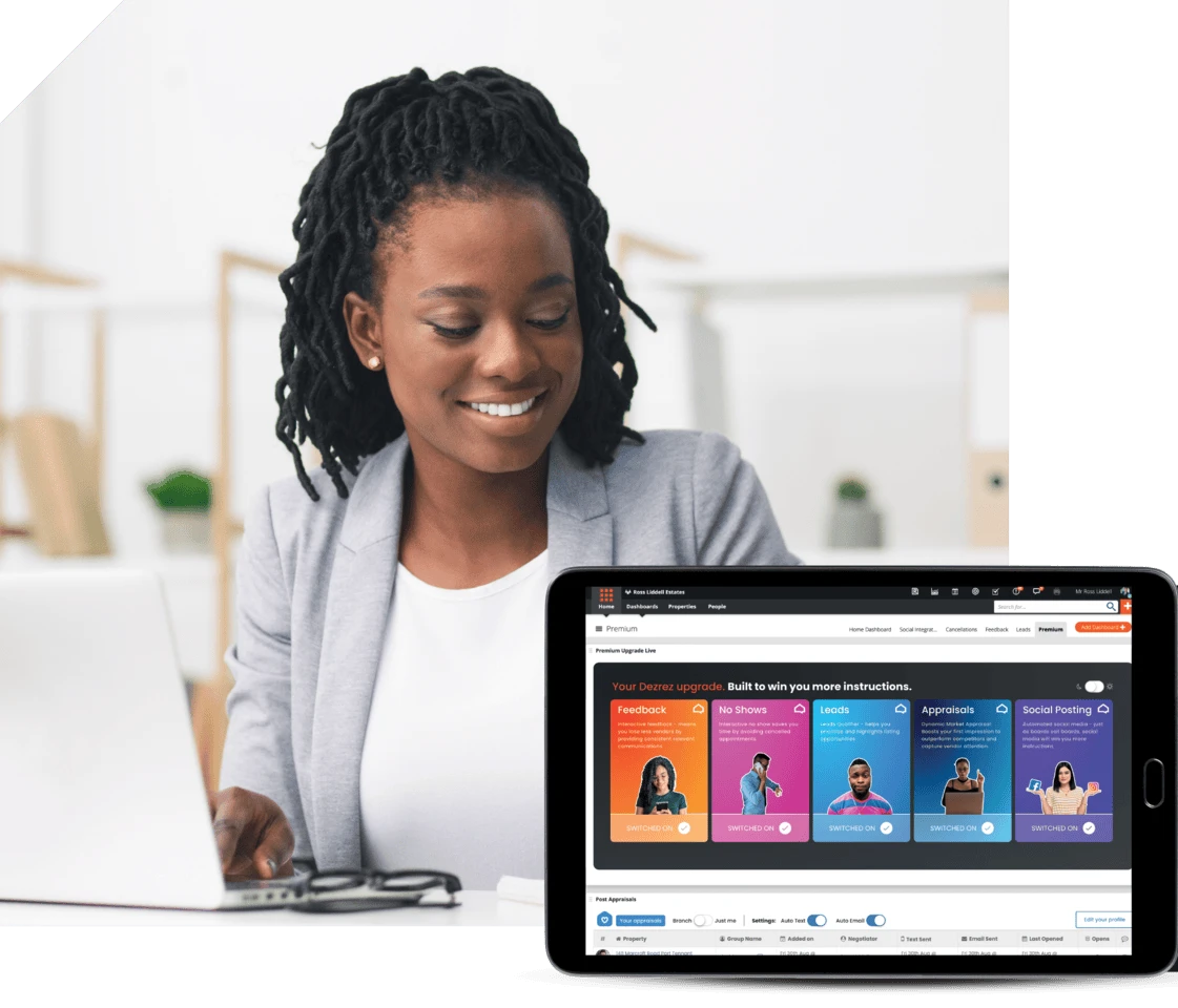 Overview screen of the Dezrez CRM platform for property professionals